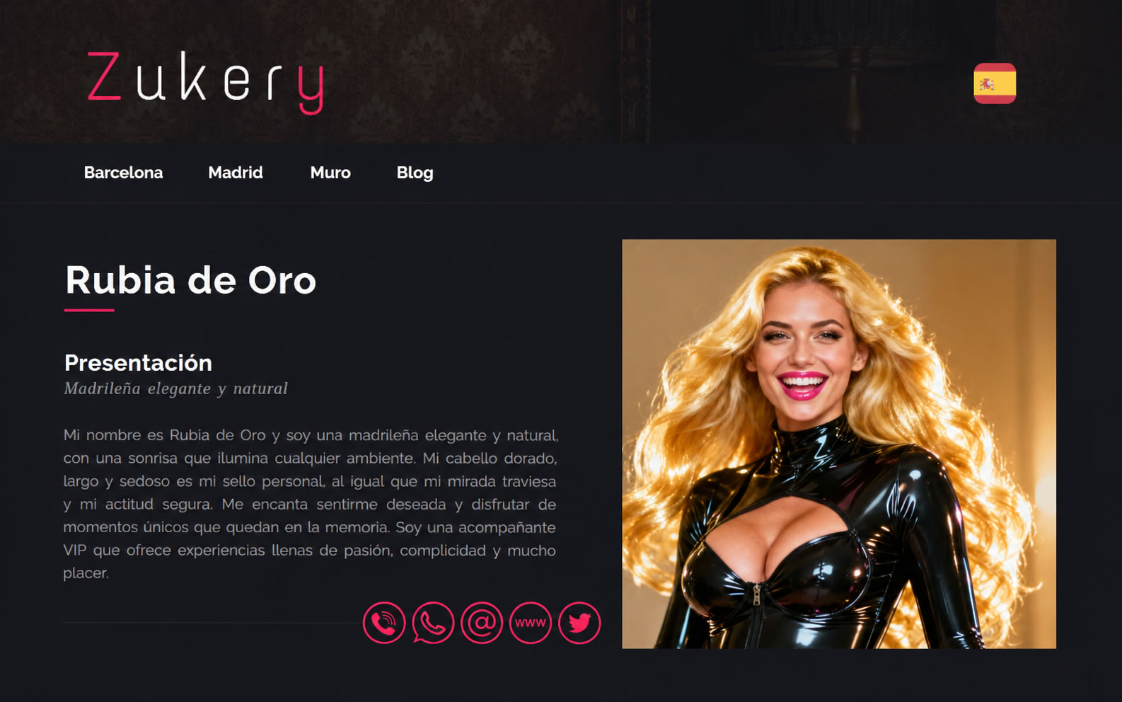 Rubia de oro como escort en Barcelona